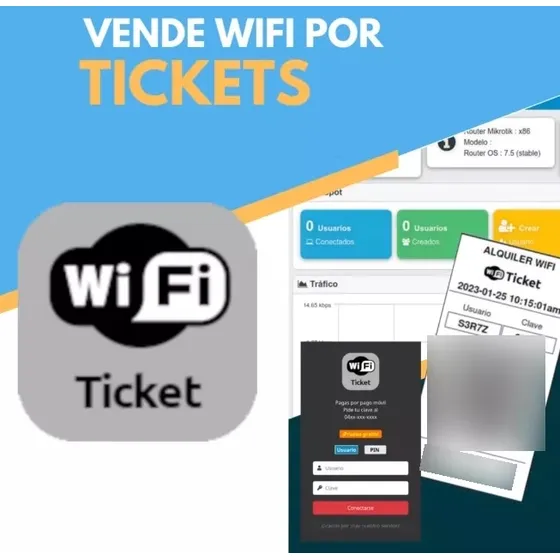 Vende Internet Wifi Por Codigos Tickets Hotspot