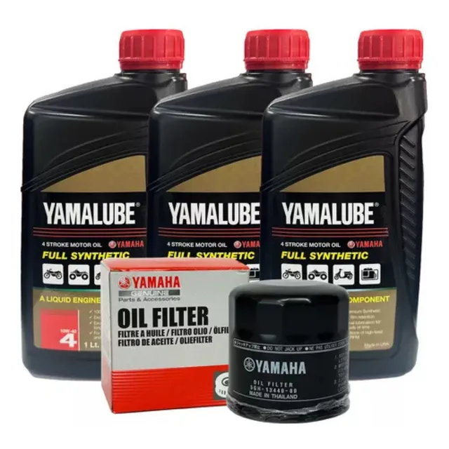 Kit Mantención 10w40 Full Sintético Yamaha Mt03 R3 Mt07 Xj6