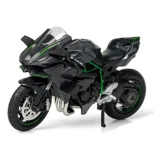 1:12 Ninja H2r Miniatura Metal Moto Con Luces Y Sonido