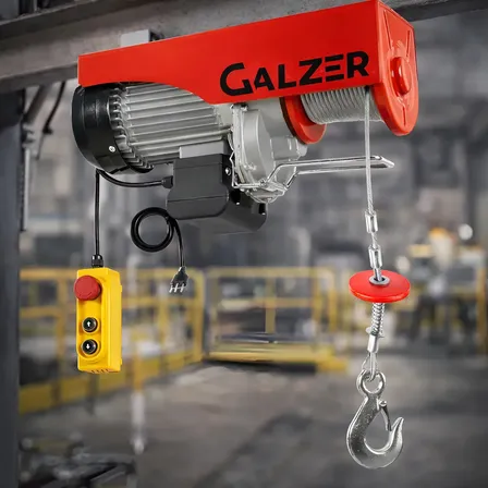 Guincho Elétrico 1000kg 1600w Talha Elétrica 6 Metros Vermelho 220v