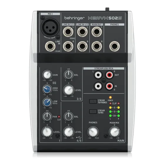 Mesa De Som Behringer Xenyx 502s 5 Canais