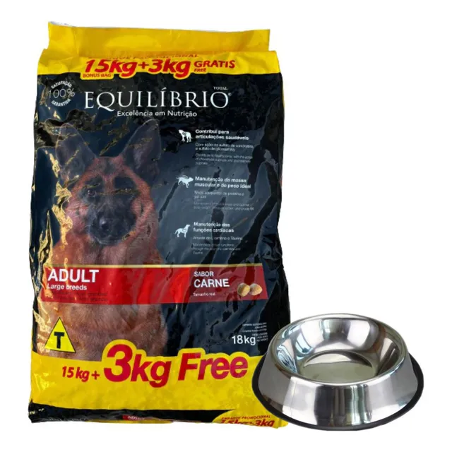 Comida Equilibrio Sabor Carne Perro Adulto Raza Grande 18 Kg