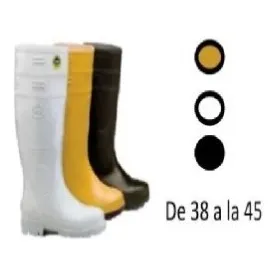 Bota Pvc Caña Larga Sin Puntera (todas Las Tallas)