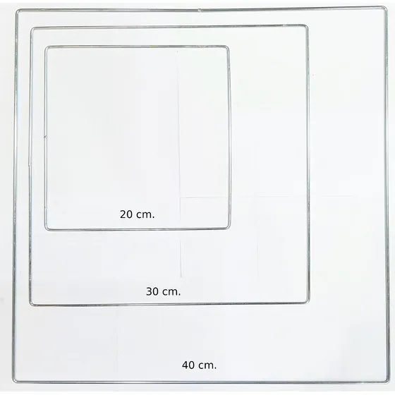 Armazon Aro Cuadrado Pantallas Lamparas 20cm X 1 Unidad