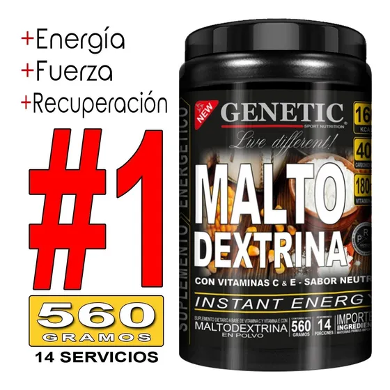 N° 1 Energia Fuerza Recuperacion Maltodextrina 560g Genetic
