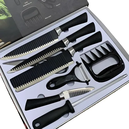 Kit Facas Japonesas Haüskraft Santoku Sushi Yanagui Aço Inox 3