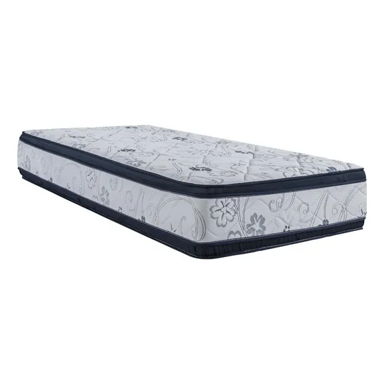 Colchon espuma Divino superdensidad 1 plaza 80x185cm color gris con azul oscuro