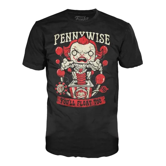 Playera Funko Pop Tees Pennywise It Terror Payaso Negra