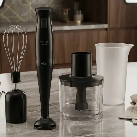 Mixer Elgin Turbo Chef 3 em 1 de 200W para Bater e Triturar