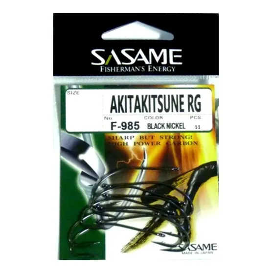 Anzuelo Sasame Akita Kitsune Black Nickel Pejerrey -japon-