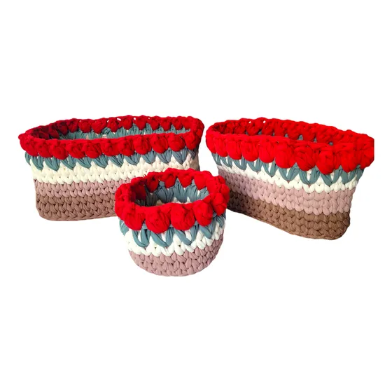 Kid De Cestos Multiusos Tejidos A Crochet