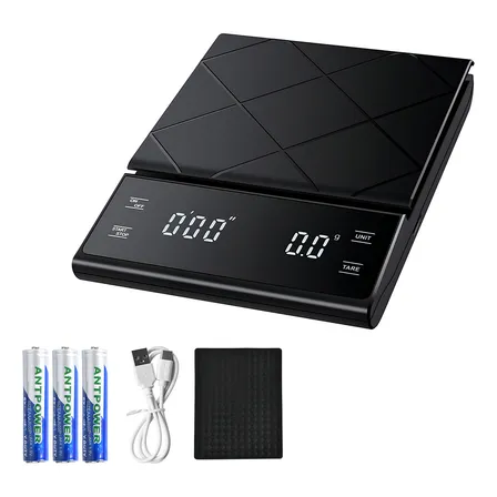 Cocina Pesa Balanza Digital De Alta Precisión De 0,1g A 5kg Capacidad máxima 5 g Color Negro