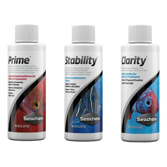 Combo Prime Stability Clarity 100ml Cambio Agua Acuario