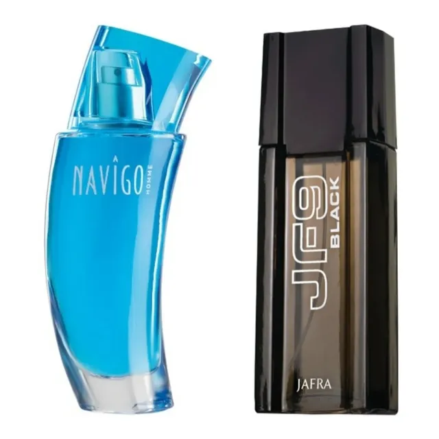 Jafra Navigo Homme & Jf9 Black Set De 2 Perfumes 100 Ml