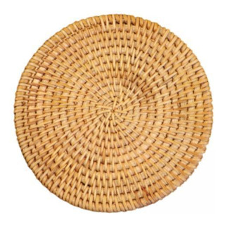 2 Posavasos De Ratán Natural, Mantel Individual Hecho A 2 Posavasos De Ratán Natural, Mantel Individual Hecho A