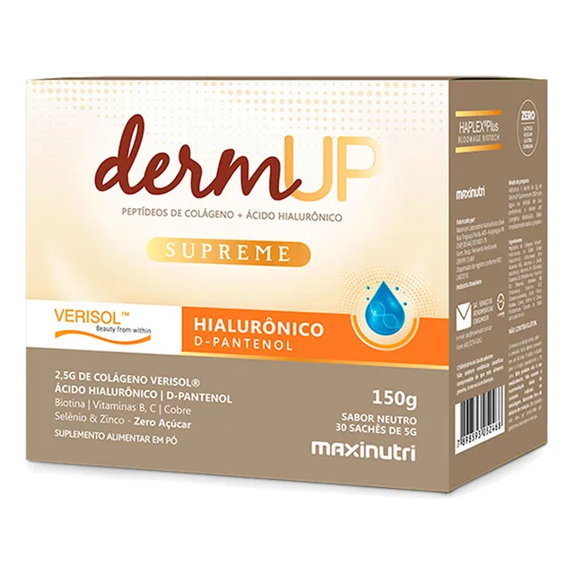 Dermup Supreme Acido Hialurônico D-pantenol Sachê Maxinutri