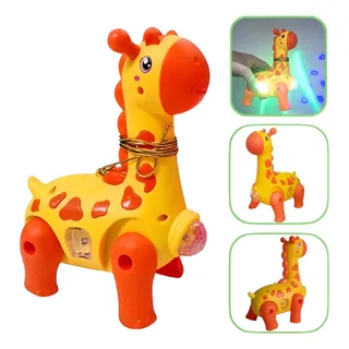Girafa Infantil Dançante Robô Som Luz Criança Bebe Brinquedo