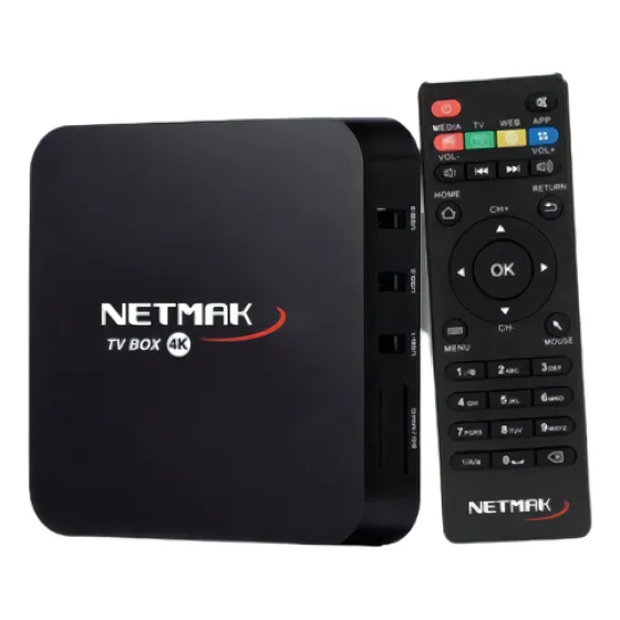Netmak NM-TV Box 1 padrão 4K 8GB preto com 1GB de memória RAM