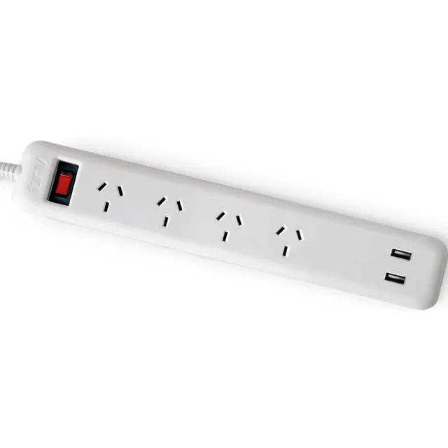 Prolongador Zapatilla 4 Tomas 10a + 2 Tomas Usb 1.5mts Trv