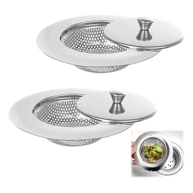 Coladera Tarja Fregadero Cocina Acero Inoxidable 11.5cm 2pzs