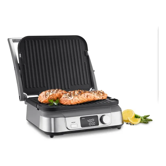 Plancha Parrillera Griddler 5 En 1 Eléctrica Plata Cuisinart