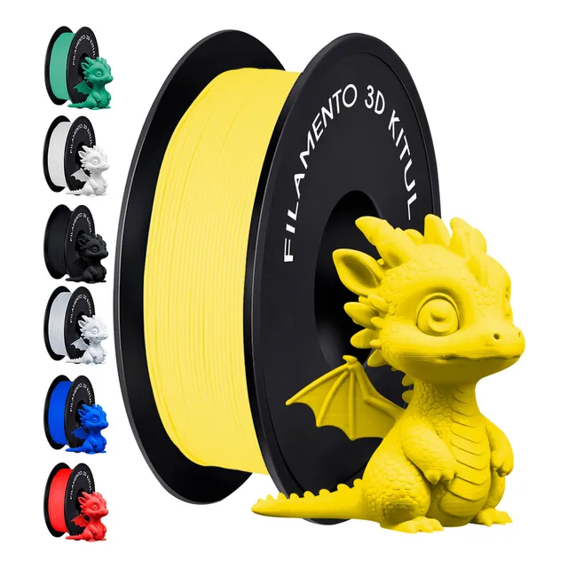 Kitul Home Filamento PLA 3D Alta Densidad 1 Kg Color Amarillo
