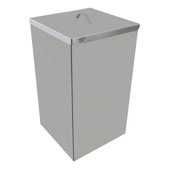 Lixeira Aço Inox Retangular 50l. Faço Sob Medida ;) Cor Cinza