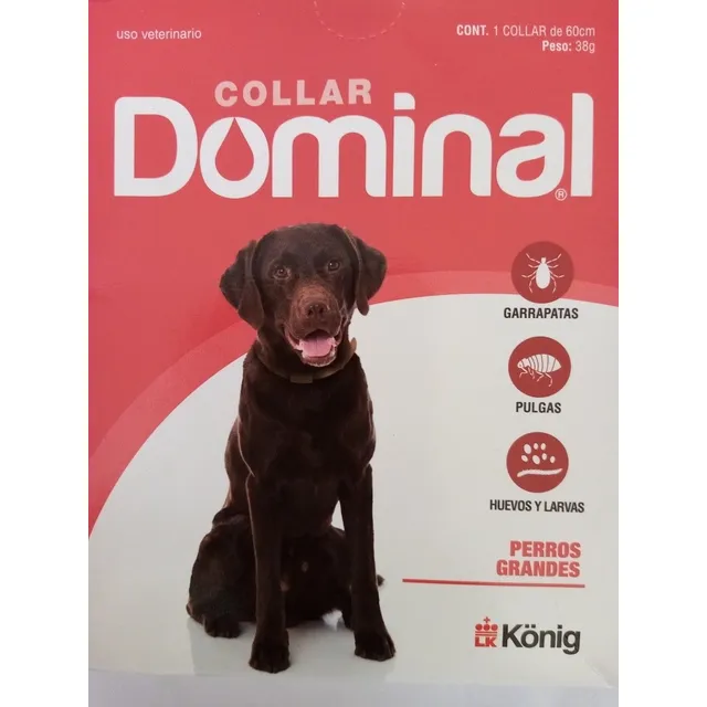 Collar Antipulgas Dominal Para Perros De Razas Grandes