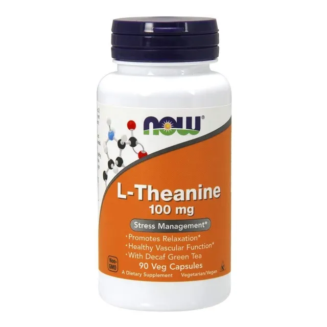 L-teanina Anti Estres Ansiedad Now  100mg 90ct