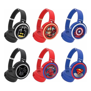 Fone Infantil Buetooth Headset Heróis Vingadores Sem Fio Fone Infantil Buetooth Headset Heróis Vingadores Sem Fio