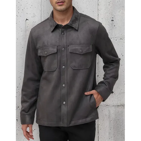 Chamarra Sobrecamisa De Gamuza Talla L