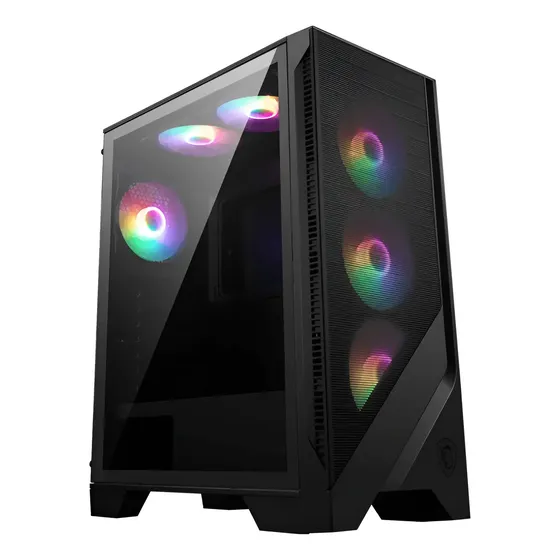 Gabinete Msi Mag Forge 120a Airflow Mid Tower C\u002Ftemplado Led Color Negro | Cuotas sin interés