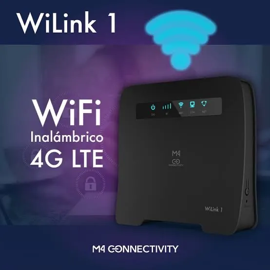 Modem 4g Lte M4 Wilink1 No Incluye Sim Solo Altan Redes Neww Negro