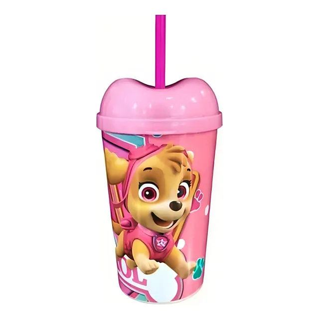 Vaso Pitillo Temático Skye Paw Patrol Para Cumpleaños