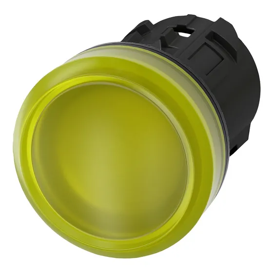 Botón de señal frontal redondo amarillo Siemens de 22 mm