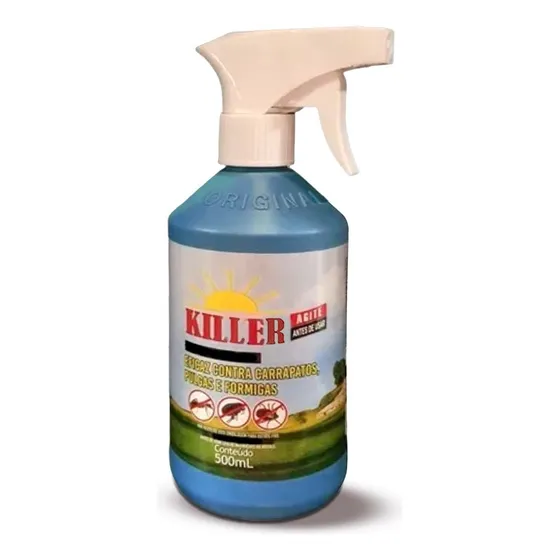 Pulga Gatos Spray Killer 500ml Cor Azul-turquesa