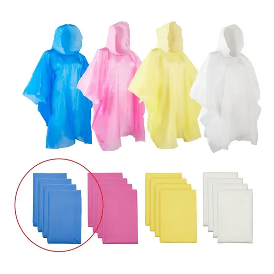 Impermeable Poncho Lluvia Deportivo Capucha Para Adultos