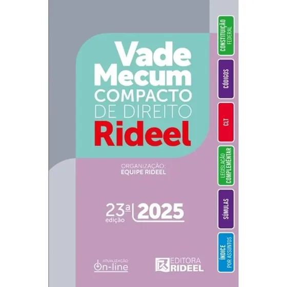 Vade Mecum Compacto De Direito Rideel - 2025, De Rideel Editora. Editorial Rideel, Capa Dura, Edição 23a Em Português, 2025