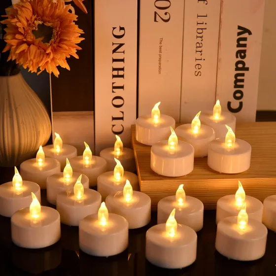 Velas Led Con Pila Incluida. Tea Light. Precio X 5 Unidades