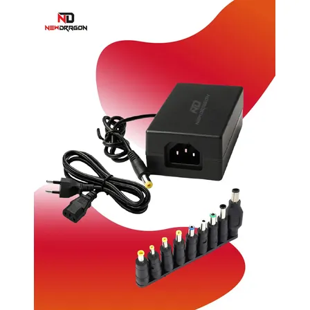 Fonte Carregador Universal Para Notebook 120w Bivolt 110v-240v Regulável 12v-24v Com 9 Pinos Compatível Acer Cce Dell Hp Samsung Lenovo Alta Eficiência Estável E Segura Newdragon Cor Preto
