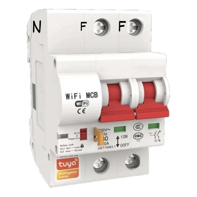 Breaker Inteligente Wifi Tuya Smart 2p 40a