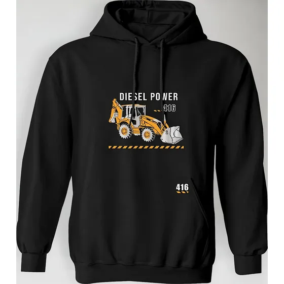 Sudadera Unisex Diseño De Retroexcavadora Maquinaria Pesada