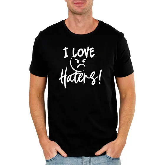 Franela Estampada I Love Haters Algodón Unisex