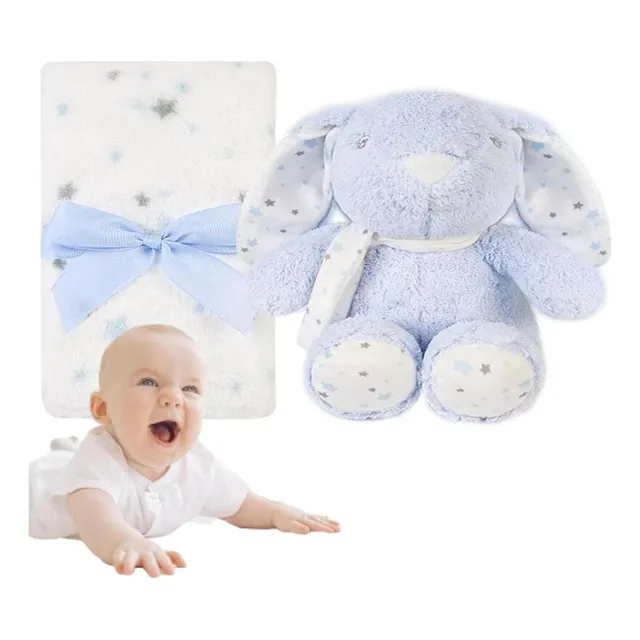 Caja Regalo Bebe Baby Shower Peluche + Cobija Hipoalergenica