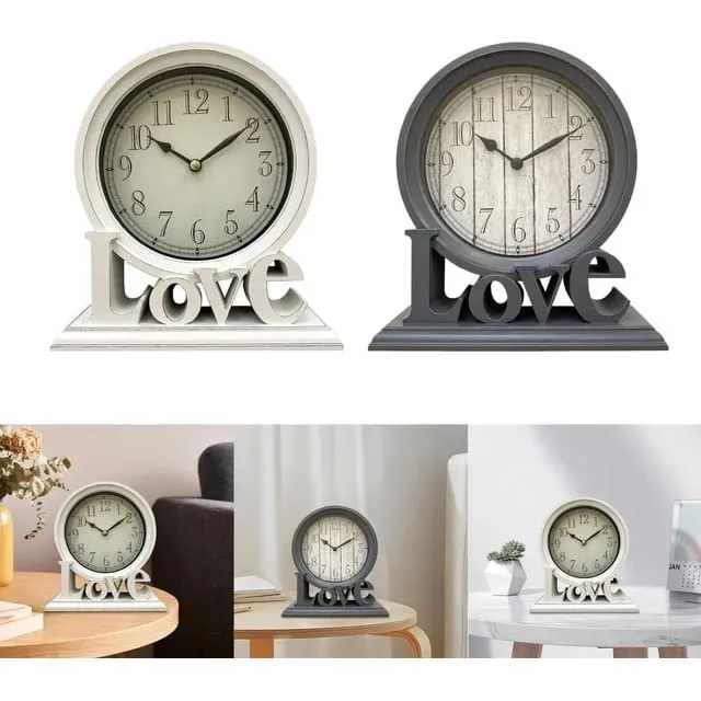 Reloj  De Mesa Redondo Love, Escritorio, Habitación.
