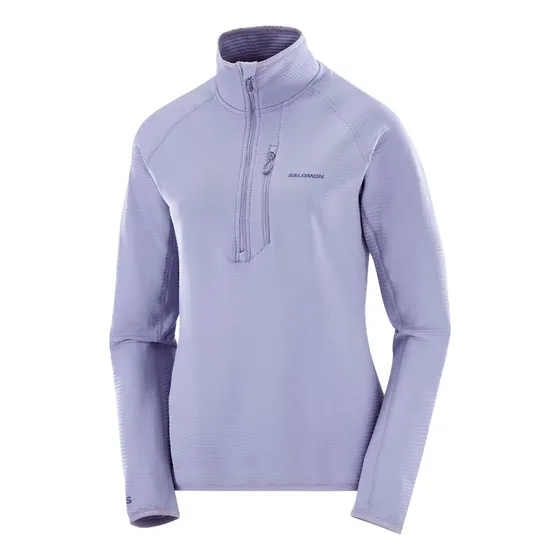 Buzo Medio Cierre Salomon Essential Lightwarm Hiking Mujer