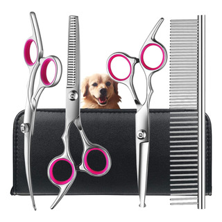 Kit De Tijeras Con Puntas D/seguridad P/corte D/pelo D/perro Kit De Tijeras Con Puntas D/seguridad P/corte D/pelo D/perro