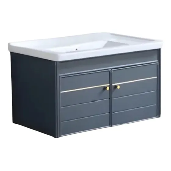 Lavamanos Con Gabinete Gris 36cm X 43cm Gb-527 Salud-ven