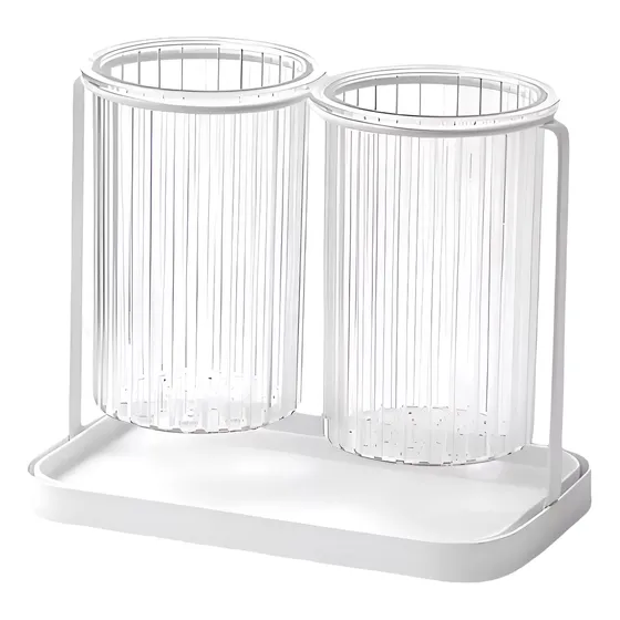 Organizador De Cubiertos Cepillos Escurridor De Cocina Baño
