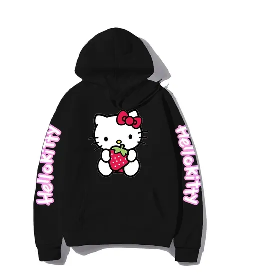 Moletom Blusa Hello Kitty Morango Gatinha Cat 834